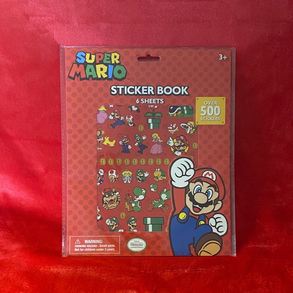 🛍️3/$10 🛍️ Super Mario Sticker Book with Over 500 Stickers